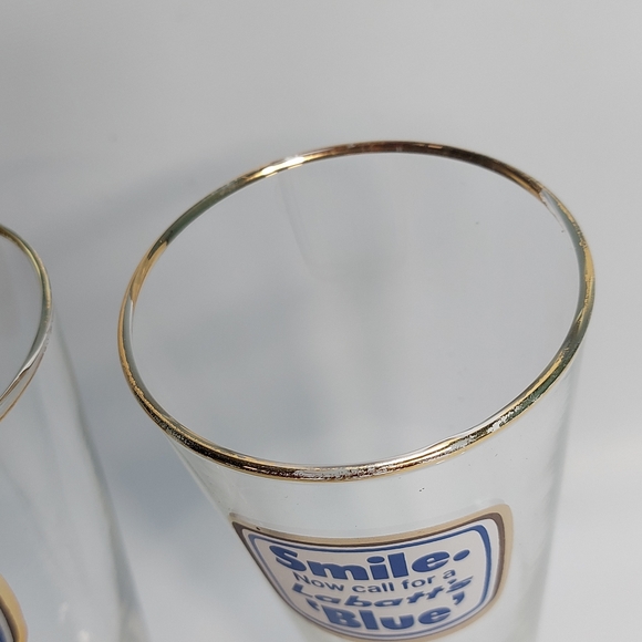 Canadian Labatt Blue Biere Pilsener Beer Pilsner Glass, Set of 2 - Picture 5 of 8